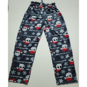 Disney Nightmare Before Christmas Fleece Lounge Pant Small Drawstring Button Fly